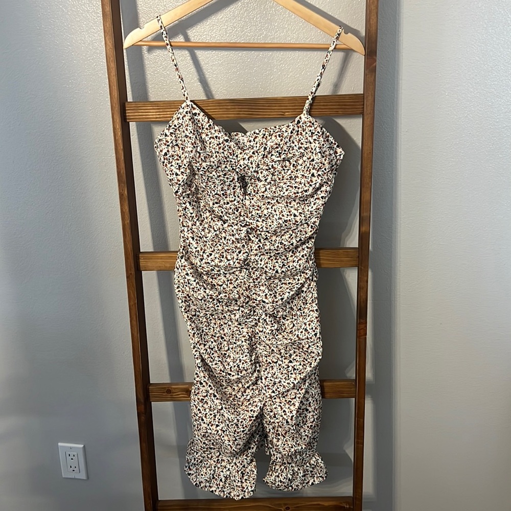 Floral ruched dress